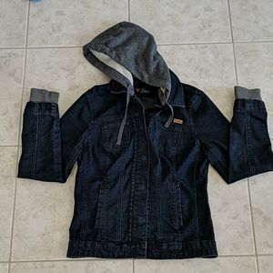 GUESS Denim Jacket with Removable Hood
